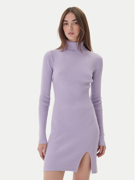 Kontatto Kontatto Trikotažinė suknelė 3M0827C Violetinė Slim Fit