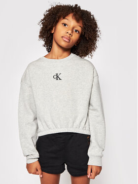 Calvin Klein Jeans Calvin Klein Jeans Bluza Logo IG0IG00934 Szary Boxy Fit