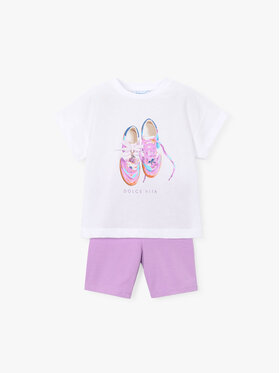 Mayoral Mayoral Комплект тишърт и клин 3731 Бял Regular Fit