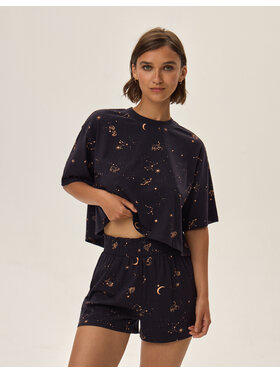 Esotiq Esotiq Piżama 42083 Niebieski Regular Fit