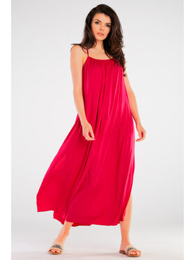 Awama Awama Sukienka letnia A428 Fioletowy Basic Fit