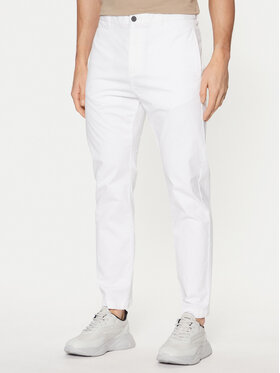 HUGO HUGO Chino kalhoty 50530886 Bílá Slim Fit