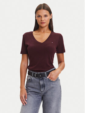 Tommy Hilfiger Tommy Hilfiger Tričko New Cody WW0WW40584 Bordová Slim Fit