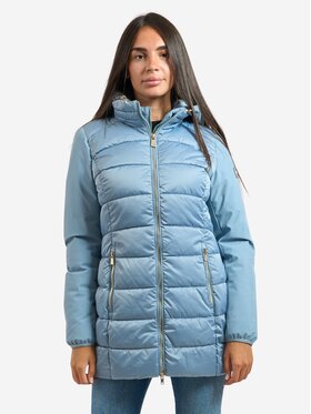 Yes Zee Yes Zee Giubbotto piumino giubbino donna Celeste Regular Fit