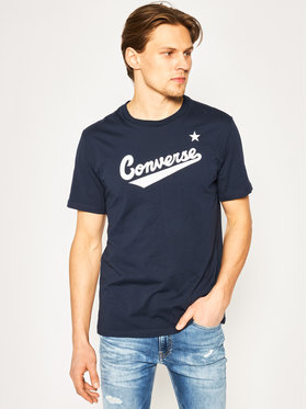Converse Converse T-shirt Center Front Logo 10018235-A08 Tamnoplava Regular Fit