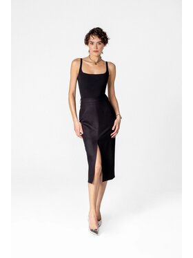 LE POSSÉ LE POSSÉ Gonna midi SDOMZFW Nero Slim Fit