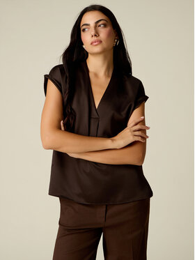 Oltre Oltre T-shirt G268J304555N022 Marrone Regular Fit