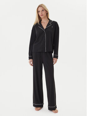 Tommy Hilfiger Tommy Hilfiger Пижама UW0UW06142 Черен Relaxed Fit