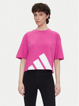 adidas adidas T-Shirt Essentials Big Logo Boyfriend JG8728 Różowy Loose Fit