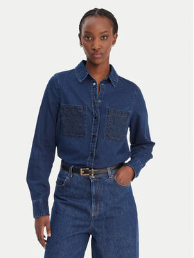 Guess Guess Jeans srajca W6RH82 D6841 Mornarsko modra Regular Fit