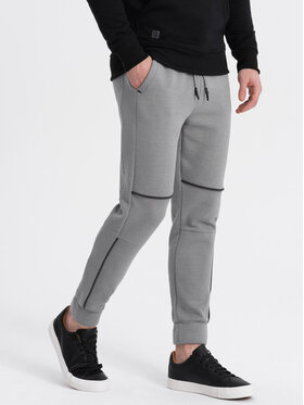 Ombre Ombre Teplákové kalhoty OM-PASK-0145 Šedá Regular Fit