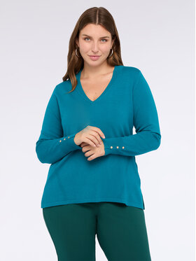 Fiorella Rubino Fiorella Rubino Sweter M629L008003N035 Turkusowy Regular Fit