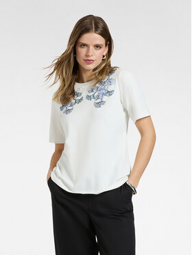 Elena Mirò Elena Mirò T-Shirt G341Z100563N011 Biały Regular Fit
