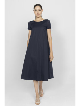 Deni Cler Milano Deni Cler Milano Sukienka koktajlowa W-DC-3225-E2-C5-58-1 Granatowy Oversize