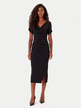 Rinascimento Rinascimento Kokteiļkleita CFC0125338003 Melns Slim Fit