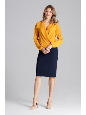 FIGL FIGL Blúzka M659 Žltá Regular Fit