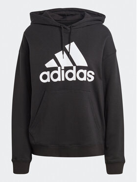 Adidas Jopa Essentials Big Logo Oversized French Terry Hoodie HR4934 Črna Loose Fit