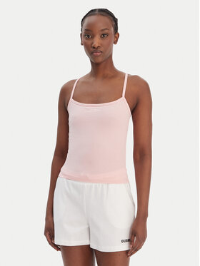 Guess Guess Τοπ E6GP02 J1314 Ροζ Regular Fit