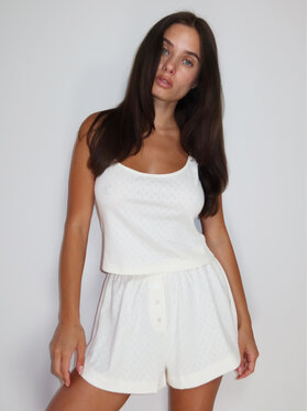 MissDenim MissDenim Piżama Pajama Set Beżowy Regular Fit