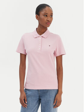 Tommy Hilfiger Tommy Hilfiger Pólóing 1985 WW0WW43225 Rózsaszín Slim Fit