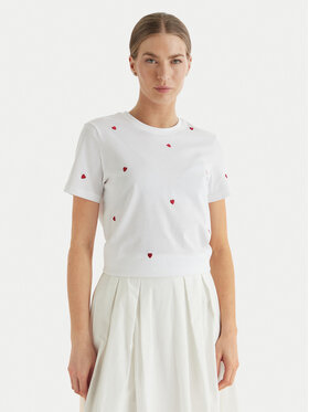 ONLY ONLY T-krekls Ketty 15288473 Balts Regular Fit