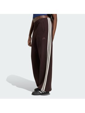 adidas adidas Spodnie materiałowe 164808 Brązowy Loose Fit