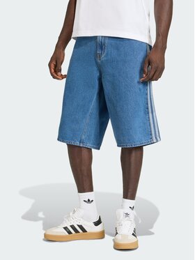 adidas adidas Szorty jeansowe Adicolor Niebieski Loose Fit