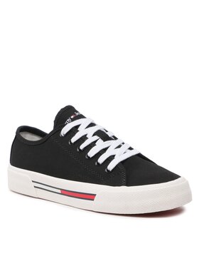 Tommy Jeans Tommy Jeans Teniși Low Cut Wmns Canvas EN0EN02085 Negru