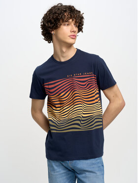 BIG STAR BIG STAR T-Shirt WAVER_403_150 Granatowy Basic Fit