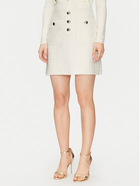 Morgan Morgan Fustă mini 251-JABI Écru Slim Fit