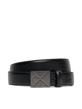 Calvin Klein Calvin Klein Ζώνη Ανδρική Emblem Plaque Buckle 32Mm LV04D7046G Μαύρο