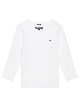 Tommy Hilfiger Tommy Hilfiger Blúz Boys Basic Cn Knit L KB0KB04141 Fehér Regular Fit