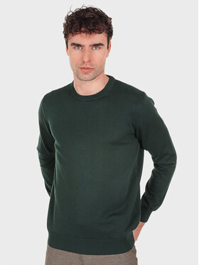 Evenemen Evenemen Sweter Round Neck Green Zielony Slim Fit
