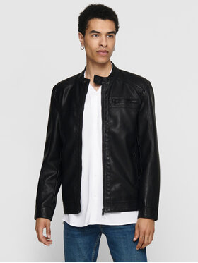 Only & Sons Only & Sons Jacke aus Kunstleder Al 22011975 Schwarz Regular Fit