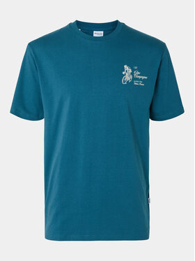 Selected Homme Selected Homme T-särk Slhrelaxaries 16094014 Türkiissinine Relaxed Fit