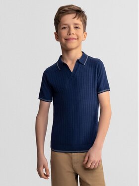 minoti minoti Polo 29KNIT253 Granatowy Regular Fit