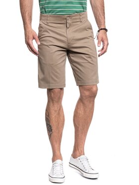 Lee Lee Szorty materiałowe COMFORT SHORT Beżowy Regular Fit