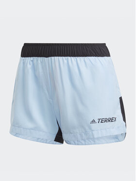 Adidas Športne Kratke Hlače Terrex Trail Running Shorts HS9555 Svetlo Modra Slim Fit