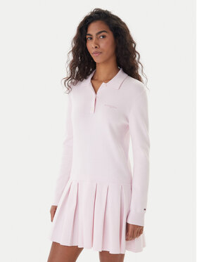 Tommy Jeans Tommy Jeans Strickkleid Script DW0DW22464 Rosa Regular Fit