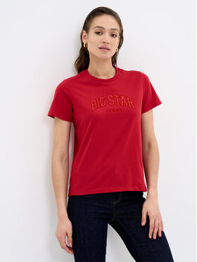 BIG STAR BIG STAR T-Shirt AMANDA_603_150 Czerwony Basic Fit