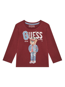 Guess Guess Блузка N5YI23 K8HM4 Бордовий Regular Fit