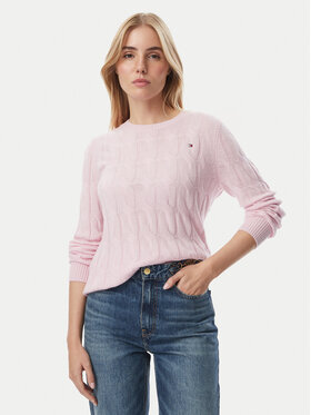 Tommy Hilfiger Tommy Hilfiger Pulover WW0WW43586 Svetlo rožnata Regular Fit