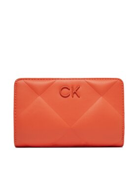 Calvin Klein Jeans Calvin Klein Jeans Veľká dámska peňaženka Re-Lock Quilt Bifold Wallet K60K611374 Oranžová