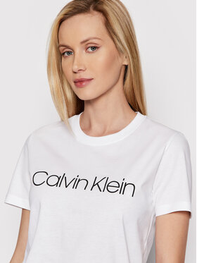 Calvin Klein Majica Core Logo K20K202142 Bela Regular Fit