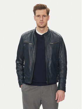 Serge Pariente Serge Pariente Lederjacke Alon Dunkelblau Regular Fit