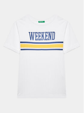 United Colors Of Benetton United Colors Of Benetton T-Shirt 3096C10BO Bílá Regular Fit