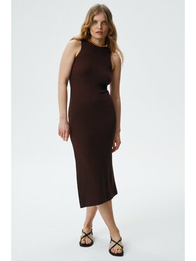 MARI PRETI MARI PRETI Sukienka letnia Selena Brązowy Slim Fit