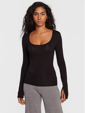 Gina Tricot Gina Tricot Блуза Agnes 16981 Черен Slim Fit