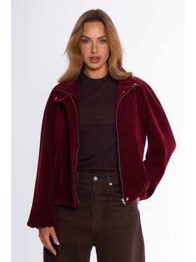 Made of Emotion Made of Emotion Kurtka przejściowa M938 Czerwony ciemny Oversize