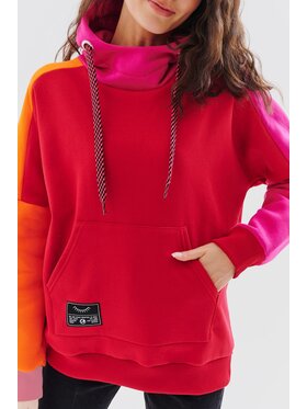 NAOKO NAOKO Bluza Sunset Stardust Czerwony Oversize